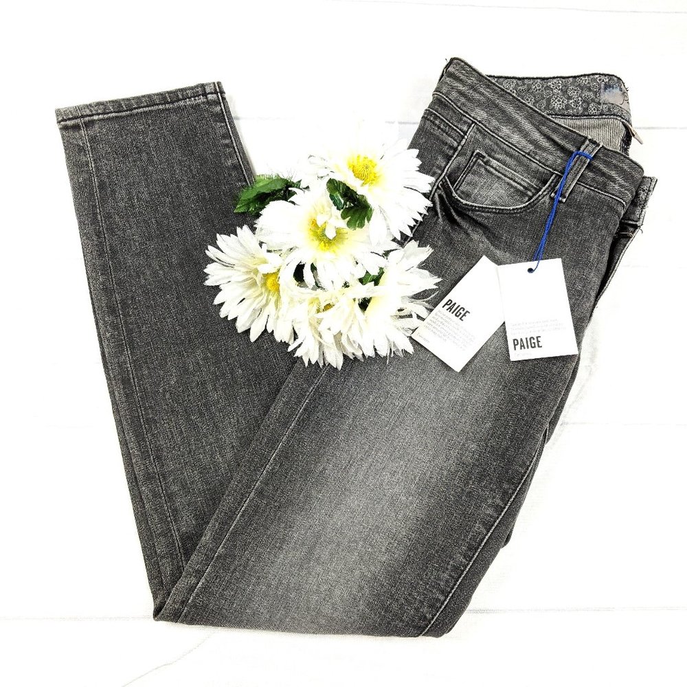 Paige NWT Dark Gray Skyline Skinny Tapered Jeans